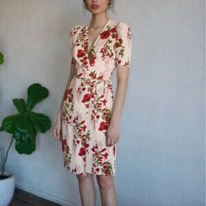 Reform@tion Floral Laurent Wrap Dress, Size M